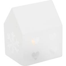 Fjernbetjenede - Hvid Julelamper Sirius Santa Hus Julelampe 10cm