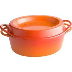 Le Creuset Volcanic Doufeu Cast Iron Oval Roaster med lock 6.9 L