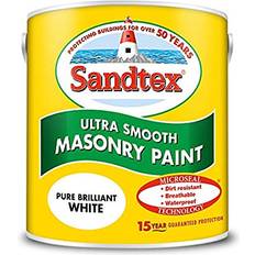 Sandtex 5l Sandtex Ultra Smooth Masonry Concrete Paint Brilliant White 5L