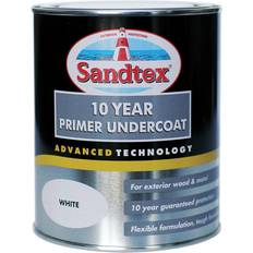 Sandtex Wood Paints Sandtex 10 Year Primer Undercoat Metal Paint, Wood Paint White 0.75L