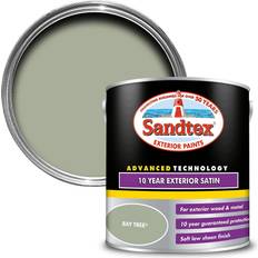 Sandtex Green - Wood Paints Sandtex 10 Year Exterior Satin Metal Paint, Wood Paint Green 2.5L