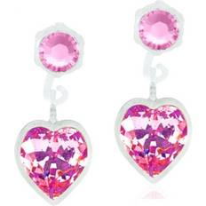 Plast Örhängen Blomdahl Pendant Heart Earrings - Silver/Light Rose