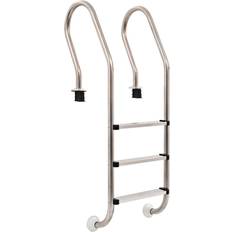 Zwembadladders vidaXL Zwembadladder met 3 sporten 120 cm roestvrij staal