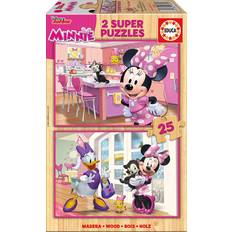 Kalle Anka Klassiska pussel Educa Disney Junior Minnie Happy Helpers 2x25 Bitar