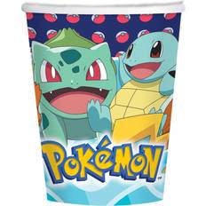 Tekst & Letters Papieren Bekers Amscan 8 papieren bekers Pokemon, 250ml