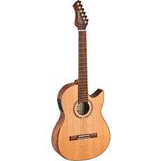 Ortega Signature Series Ben Woods Solid Top Thinline Crossover Acoustic-Electric Nylon Classical Guitar with Bag