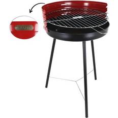 Rejilla ajustable en altura Barbacoas de Carbón Algon Barbacoa Redonda Roja Ø42 cm