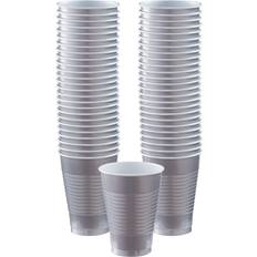 Plastic Cups Amscan Plastic Cup Silver 50-pack