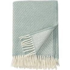 Turquoise Blankets Klippan Yllefabrik Velvet Blankets Turquoise (200x130cm)