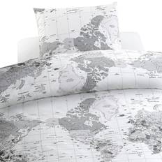Borganäs Big World Påslakan Grå (210x150cm)
