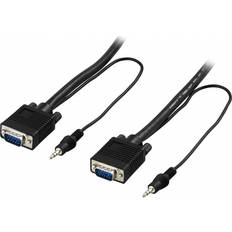 Deltaco VGA/3.5mm - VGA/3.5mm 10m