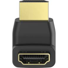 Gold Angled HDMI-HDMI M-F Adapter