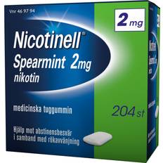 Reseptfrie legemidler Nicotinell Spearmint 2mg 204 st Tyggegummi