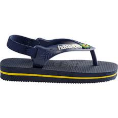 Baby Flip-Flops Havaianas Baby Brasil Logo II - Navy Blue/Citrus Yellow