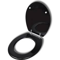 Black Toilet Accessories vidaXL MDF (140802)