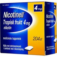 Nicotinell tuggummi Nicotinell Tropisk Frukt 4mg 204 st Tuggummi