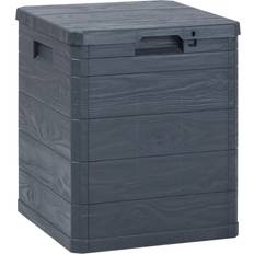 Plastique Mobilier de Jardin et d'Extérieur vidaXL Boíte de Rangement de Jardin 90 l Anthracite