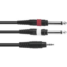 Omnitronic 2x6.3mm-3.5mm 6m