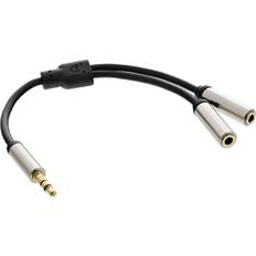 InLine Basic Slim 3.5mm-2x3.5mm M-F 0.2m