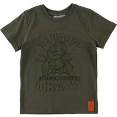 Wheat 7 Dwarfs Happy Disney T-shirt - Army Leaf