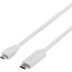 USB C-USB Micro-B - USB-kabel Kablar Deltaco USB C - USB Micro-B 2.0 0.5m