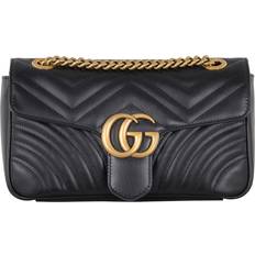 Handbags Gucci GG Marmont Small Shoulder Bag - Black Leather