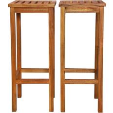 Wood Outdoor Bar Stools vidaXL 44016 2-pack