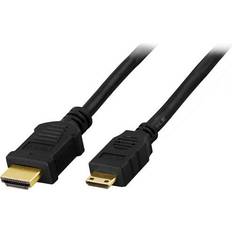 HDMI-kablar - Standard HDMI-Standard HDMI - Svarta Deltaco HDMI - HDMI M-M 2m