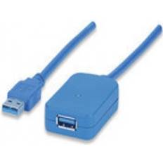 Manhattan SuperSpeed USB A - USB A M-F 3.0 5m