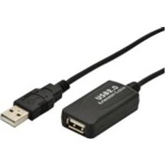 USB A-USB A Kabel Digitus Active USB A - USB A M-F 2.0 5m