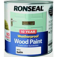 Outdoor Use - White Paint Ronseal 10 Year Weatherproof Wood Paint White 2.5L