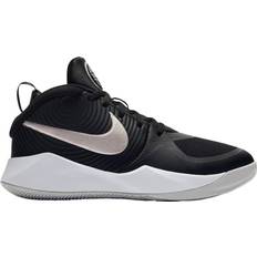 Nike Team Hustle D 9 GS - Black/Wolf Grey/White/Metallic Silver