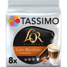 Coffee Capsules K-cups & Coffee Pods Tassimo L'Or Latte Macchiato Caramel 16pcs 5pack