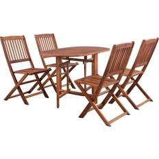 Pieghevole Set da pranzo per patio vidaXL 44020 Set da pranzo per patio, 1 Tavolo incluso 4 Sedie