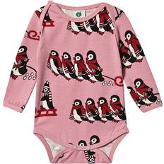 Pingviner Børnetøj Småfolk Body Penguin - Blush (24-1833)