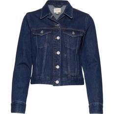 French Connection Cotton Outerwear French Connection Macee Micro Western Denim Jacket - Mid Blue