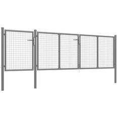 Silver Gates vidaXL Garden Gate 157.5x39.4"