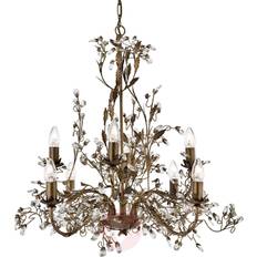 8 Lampes Lustres Searchlight Electric Almandite Lustre 74cm