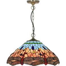 Tiffanylampor Pendellampor Searchlight Electric Classic Pendellampa ∅ 42cm