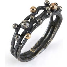 ByBirdie Smykker ByBirdie Urban Harlem Buds-3 Ring - Silver/Gold