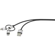 USB A-Lightning/USB B Micro/USB C