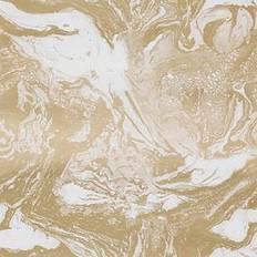 Goud Behangen Ferm Living Marmorpapier Tapete Marbling von Gold gold/beige