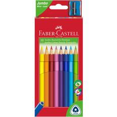 Faber castell jumbo Faber-Castell Jumbo Triangular Junior Colour Pencils Wallet of 10