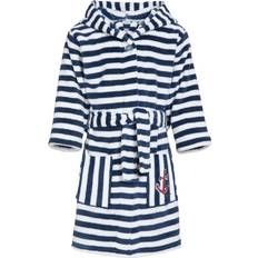 Fleece Bathrobe Stripes Maritime - Marine (340130)