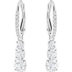 Attract Trilogy Pierced Earrings - Silver/Transparent