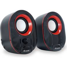 Rojo Altavoces de ordenador Altavoces Multimedia 2.0 USB Life Mini 6W RMS