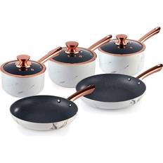 Gold Cookware Sets Tower Marble Rose Gold Cookware Set with lid 5 Parts