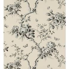 Ralph Lauren Home Tapete Ashfield Floral von Etched Black creme/nero