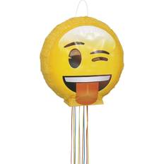 Piñate Unique Party Pinata and Pinata Sticks Emoji Yellow