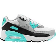 NIKE Air Max 90 LTR PS - White/Light Smoke Grey/Hyper Turquoise/Particle Grey